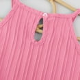 thumbnail image 6 of Summer Clothes Girls Sleeveless Ruffle Halter Casual Girls Tops and Baggy Wide-Leg Pants 2 Piece Girls Sets 3-4 Years Toddler Girl Clothes Girl Fashion, 6 of 6