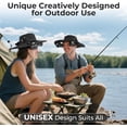 thumbnail image 2 of USB Charging Fan Hat,2-in-1 Hands-free Hat Fan with Detachable Neck, UPF 50+ Wide Brim Sun Hat,2600mAh Rechargeable Fishing Essentials for Camping Travel Delivery Outdoor-Black, 2 of 7