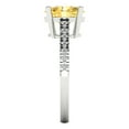 thumbnail image 3 of Clara Pucci 14K White Gold 2.21ct Citrine Solitaire with Accents Ring, 3 of 7