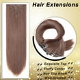 thumbnail image 4 of MY-LADY 26Inches 8Pcs/Set 18 Clips in Hair Extensions Straight Hairpieces Heat Resistant Synthetic Fiber Full Head Clip in Hair Hairpieces, 4 of 8