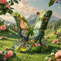 Cevemin 2D Acrylic Butterfly Garden Stakes - Weather-Resistant Outdoor Decor for Courtyards, Unique Gardening Gift Ideas