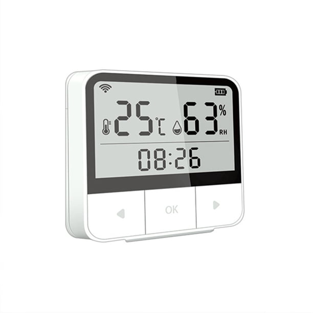 Pisexur Electrónica para Hombres Wifi Sensor Inteligente de Temperatura y Humedad Medidor Termohigrómetro Pantalla LCD Datos Históricos Compatible Electrónica Infantil, Organizador de Electrónica