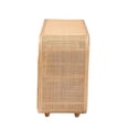 thumbnail image 4 of bali & pari Evania Bohemian Natural Rattan 3-Door Storage Cabinet, 4 of 10