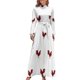 thumbnail image 1 of Vestido largo de gallo rojo, vestido de verano para mujer 2024, vestido suelto para mujer, vestido de verano diario, 1 of 4
