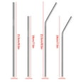 thumbnail image 3 of PFFRIZ Clearance 12-Pack Reusable Stainless Steel Straws, Metal Straws, Free 2 Cleaning Brush Included, 3 of 7