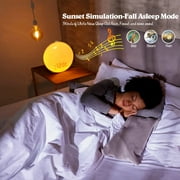 Sunrise Alarm Clock Wake Up Light for Heavy Sleepers, Upgrade Full Screen Daylight Alarm Clock with Sunrise and Sunset Simulation, Dual Alarm, Snooze, Sleep Aid, FM Radio,17 Colors, 10 Natural Sounds