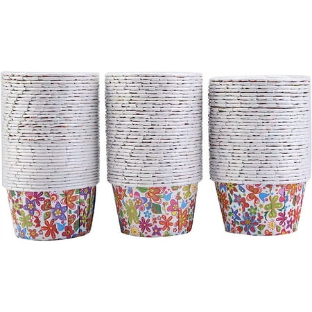 Cupcake Baking Cups 100PCS Muffin Liners Mini Cupcake Paper for Home Party Wedding Gift Decor 1.9 x 2.6 x 1.5in (rainbow pattern)