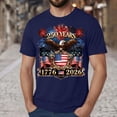 thumbnail image 2 of 250 Anniversary USA Shirt Mens 250 Years T Shirt Patriotic American Flag Graphic Tee Vintage Short Sleeve Casual Top Dark Blue (Navy,2XL), 2 of 5