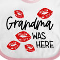 thumbnail image 4 of Inktastic Grandma Was Here Red Kisses Boys or Girls Baby Bib, 4 of 4