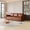 Faux Leather +Light Brown, variant on ChenyueFurn Traditional Faux Leather Nailhead Trim Sleeper Sofa, Light Brown