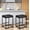 Black, variant on LiteHaven Counter Height Bar Stool for Kitchen Counter 24" Backless Industrial Stool Modern Upholstered Barstool Countertop Saddle Chair Island Stool,330 LBS Bear Capacity,2 Pack-Dark Green