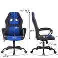 thumbnail image 2 of XF XINFENG Gaming Chair Ergonomic Office Chair, PU Leather Computer Chair with Lumbar Massage, Height Adjustable 360° Swivel Racing Chair for Adult, Blue, 2 of 8
