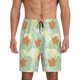 thumbnail image 1 of Balery Tropical Flowers Pantalones cortos de pijama de punto de algodón para hombre con cinturilla y bolsillos-Large, 1 of 6