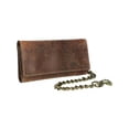 thumbnail image 2 of CTM  Crazy Horse Leather RFID Long Trifold Chain Wallet (Men), 2 of 5