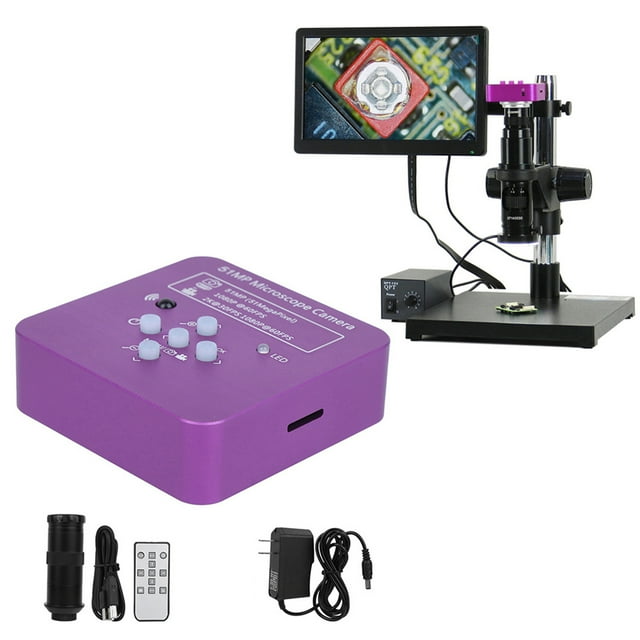 Caméra Microscope HD, Caméra Vidéo Microscope, Résolution d'Image 51 Mégapixels, Matériau Excellent, pour Impression/réparation de Téléphone Portable