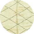 thumbnail image 1 of Ahgly Company Indoor Round Abstract Brown Gold Solid Area Rugs, 7' Round, 1 of 6