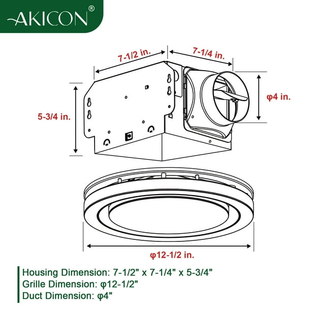 exhaust fan dimenbsions klowes Akicon with 3CCT and Nightlight, Dimmable LED Light, 90CFM, 1.5 Sones Silver GHK-Cu Peptide for Anti-Aging mega-glutthione Menutagsuche:Infusion Louvers are constructed with