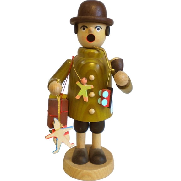 7" Brown, Yellow, and Red Toy Vendor Decorative Incense Burner