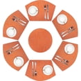 thumbnail image 1 of Juego de manteles individuales LIUXGMXG 7 manteles redondos antideslizantes vinilo tejido naranja, 1 of 5
