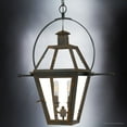 thumbnail image 3 of Luxury Historic Outdoor Pendant, 23.50''H x 21.25''W, with Tudor Style Elements, French Country Design, Bygone Bronze Finish and Clear Tempered Glass Panels, UQL1378, 3 of 8