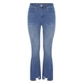 thumbnail image 4 of Sngxgn Low Waist Cargo Jeans for Women Pocket Y2K Wide Leg Pants(Blue,L), 4 of 7