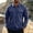 Navy, variant on WIZUTIZ Men's Casual Jacket Solid Color Lapel Collar Zipper Closure Multi-Pocket Long Sleeve Waffle Knit Polyester Top for Outdoor Daily Summer Streetwear