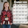 thumbnail image 7 of Chaqlin Cardinal Snowman Pattern Kids House Sweatshirt Quarter Zip Up Pullover Sweatshirts Cozy Comfy Casual for Home Lounge Loungewear Wear Size 13-14, 7 of 7