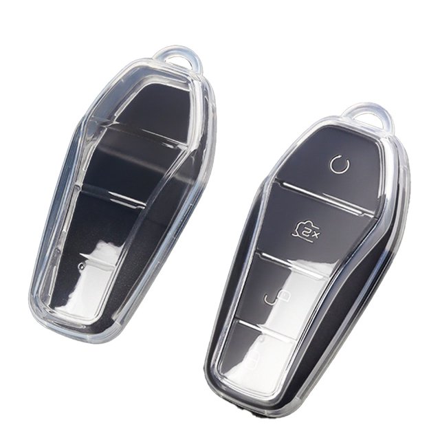 Yimiti Key Fob Case Cover For Toyota For Byd Atto 3 For Han Ev For Song Plus Dm-I Ev--Transparent