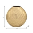thumbnail image 5 of Sculpted Textured Metal Vase for Living Room Decor - Decorative Flower Vase for Home, Bedroom, and Office Desk Decor - Modern House Accent for Entryway Table Display - 11", Gold, 5 of 15