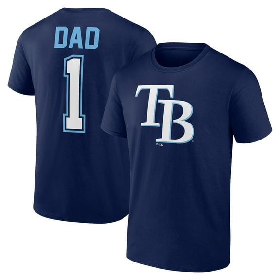 Men's Navy Tampa Bay Rays Father's Day #1 Dad T-Shirt