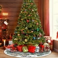 thumbnail image 1 of Christmas Tree Skirt Decorations Santa Claus Snowflake Christmas Tree Skirt Exquisite Tree Bottom Decoration Tree Skirt, 1 of 5