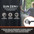 thumbnail image 2 of Sun Zero Cage 3/4” Decorative Blackout Curtain Rod, 66-120", Oil Rubbed Bronze, 2 of 7