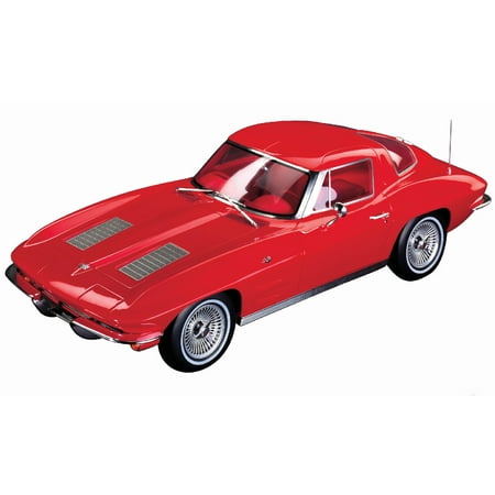 - 1963 Chevrolet Corvette Split Window Riverside Red with Red Interior 1/12 Model Car by GT Spirit for Acme