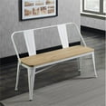 thumbnail image 5 of Bowery Hill Transitional Metal Base Dining Bench in White, 5 of 5