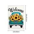 thumbnail image 4 of AMHNF Linen Garden Flag with Sunflowers and Welcome Sign for Spring Summer Home Outdoor Garden Yard Door Decor 12x18 inch, 4 of 5