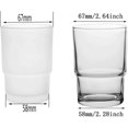 thumbnail image 5 of Toothbrush Cup, 2pcs Glass Tumbler Toothbrush Mug Replacement for Wall Mounted Toothbrush Holder, Mouthwash Cup(Transparent), 5 of 5