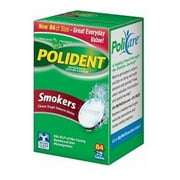 Polident Smokers, Antibacterial Denture Cleanser 84 ea (Pack of 2)