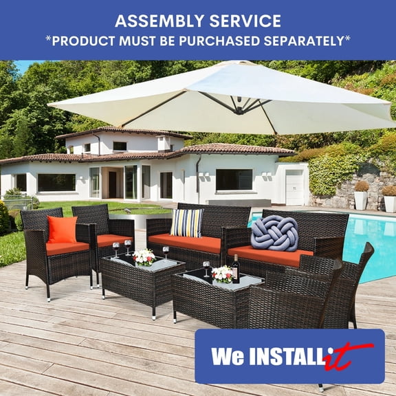 Home Installation Service  - Outdoor Sectional Set Assembly (8 or More Pieces)