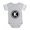 Heather Gray, variant on CafePress - Monogram Medallion K - Cute Infant Baby Football Bodysuit