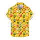 thumbnail image 1 of Blusas y camisas de manga corta con cuello en V Camisa estampada de Pascua para hombre Camisa abotonada Top de poliéster para hombre, 1 of 4