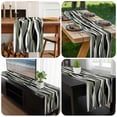 thumbnail image 6 of Sage Green Stripe Table Runner 120 Inches Long, Grey White Geometric Modern Abstract Kitchen Coffee Dining Table Decoration for Home Party Birthday Wedding Home Decor 13x120 Inches, 6 of 8