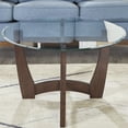thumbnail image 5 of CQSXDA Black Round Coffee Table Featuring A 48 Inch Glass Top Perfect Center Table For Living Space And Offices，Cherry, 5 of 9