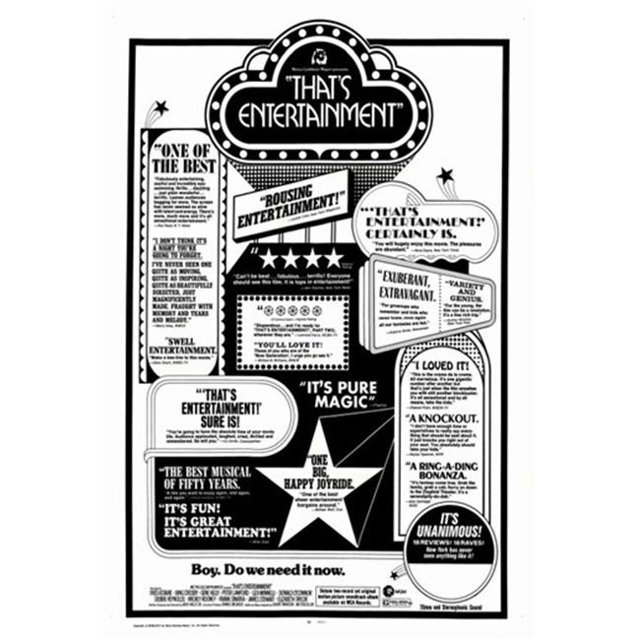 Thats Entertainment Movie Poster - 11 x 17 in.