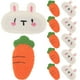 thumbnail image 1 of KAKOWELY 12 mini pinzas para el pelo con forma de zanahoria, conejo y cartón, de peluche, decorativas, para mujer., 1 of 5