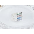 thumbnail image 4 of AeraVida Amazing Waves of Multi-Color Mother of Pearl Inlay Sterling Silver Beachwear Ring for Women Accessories Anniversary Jewelry Gift Ring Size - 9, 4 of 9
