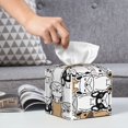 thumbnail image 6 of Logiee Tissue Box Cover 5X5X5'' PU Leather Tissue Holder Square Tissue Cube Box Organizer for Bathroom Vanity Countertop,Car,Night Stands,Office,Home,Kitchen (French Bulldog 2), 6 of 8