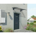 thumbnail image 5 of Palram - Canopia Neo 1180 4' x 3' Gray/Clear Stationary Door Awning, 5 of 8