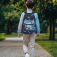 thumbnail image 2 of KUIFORTI Blue Bubble Tea Axolotl Print Kids School Backpack Large Capacity Comfortable Bookbag with Side Pockets for Elementary Primary Middle Students Back to School Gifts, 2 of 7