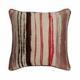 thumbnail image 1 of Fundas de cojín decorativas rojas de 45 x 45 cm para sofá, de seda jacquard abstracta con cremallera, diseño de rayas de estilo contemporáneo - Cherry Martini, 1 of 4