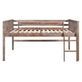 thumbnail image 5 of Churanty Low Twin Size Loft Bed Frame for Kids,Wood Junior Loft Bed Frame with Hanging Clothes Racks, Natural, 5 of 14